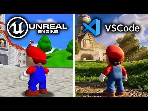 Claude recrée Mario 64 dans Unreal Engine vs à partir de zéro