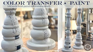 Using Color Transfers On Painted Candle Sticks (with just 3 products!)