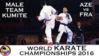 Bronze 14 Male Team Kumite Aze Vs Fra. 2016 World Karate Championships World Karate Federation