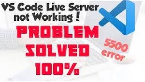 How to Fix problem to open live server in Visual Studio Code || The Brogrammer.