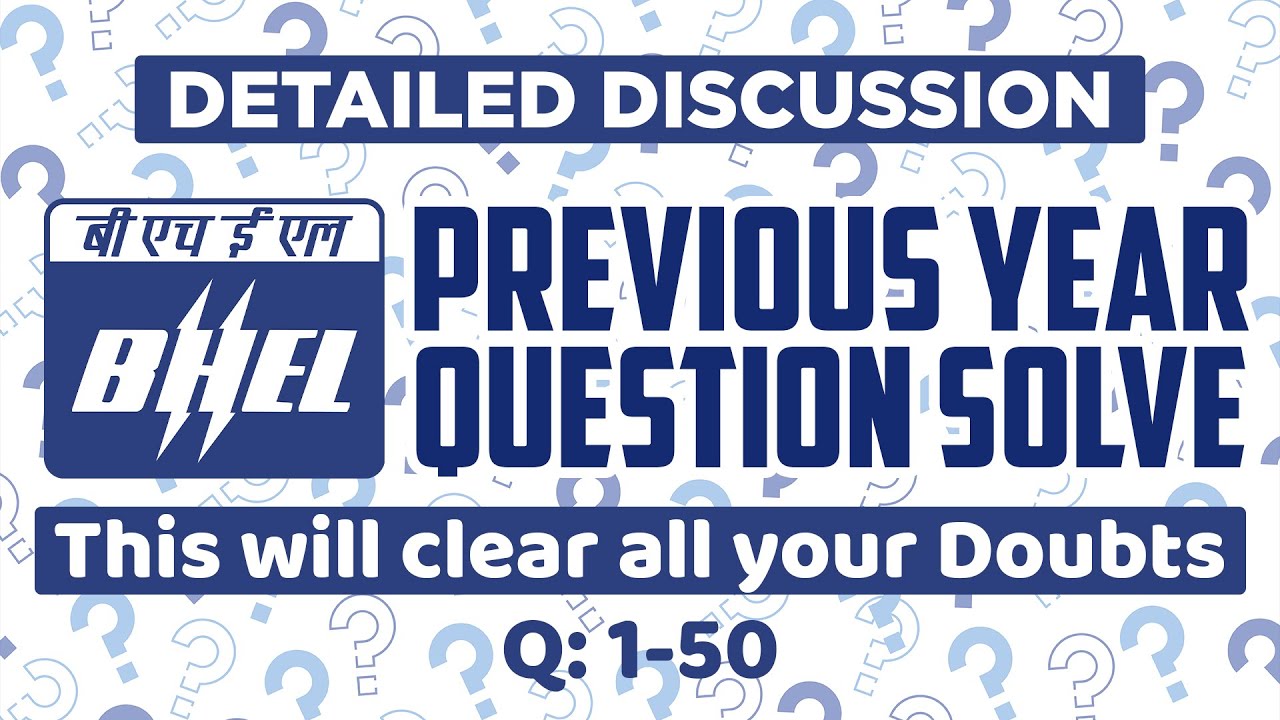 🔥 BHEL Previous Year Questions | Watch for Exam Preparation 🚀 | Detailed Solutions & Tricks 