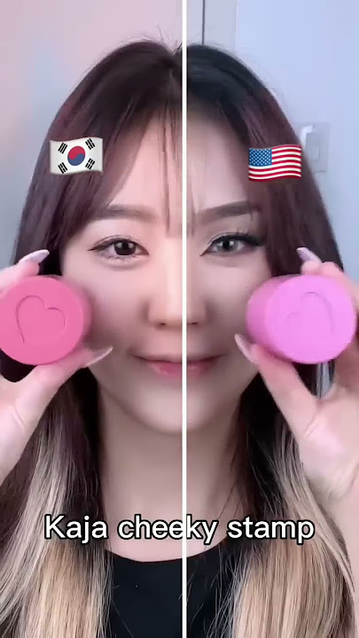 [Full tutorial on my channel] 🇰🇷vs🇺🇸 makeup with Kaja Beauty! 풀 튜토리얼 보러오세용👀