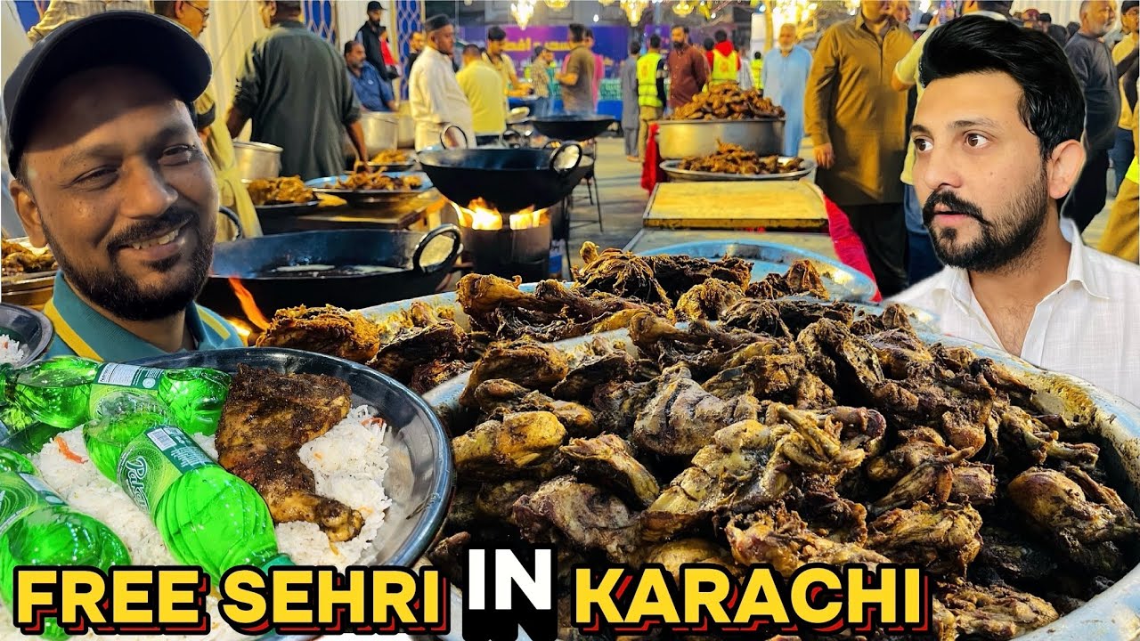 Free Sehri For 15000 People in Karachi || Chargha Rice || pakola || Chai || Ramazan ki Ronaqen