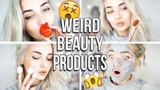 TESTING WEIRD BEAUTY PRODUCTS \& TOOLS