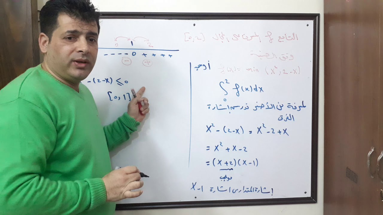 حل تمرين رقم ٤ تكامل  وتوضيح( a , b )min