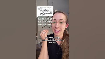 Re:calorie counting and food tracking assignments