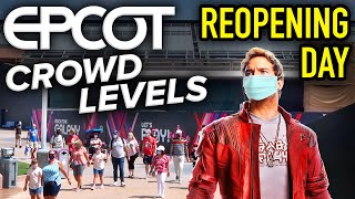 Disney Worlds EPCOT Reopening Day CROWD LEVELS and Wait Times!