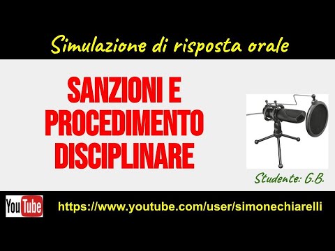 Auto-orale: Procedimento e sanzioni disciplinari (18/3/2022)