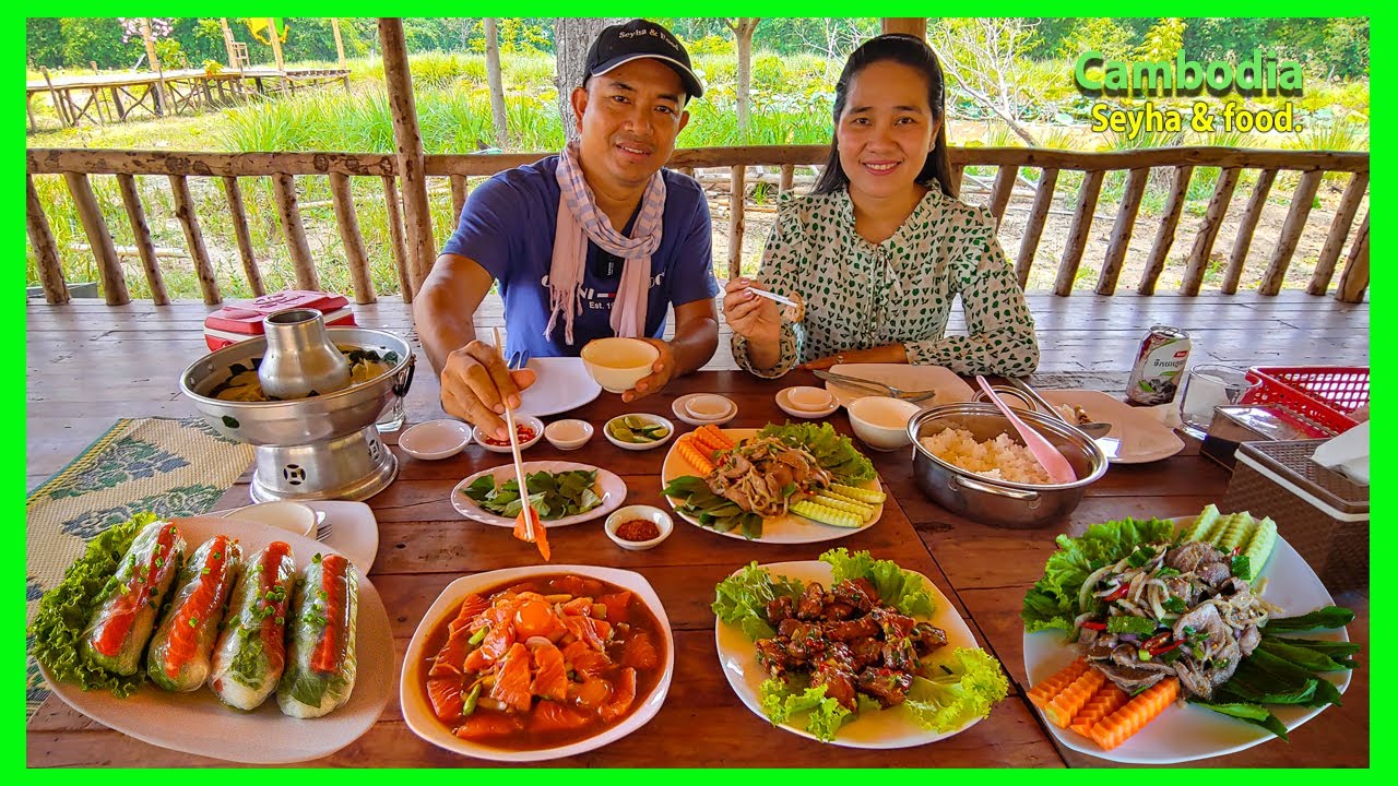 Fresh Morning With Yummy Food! Sugar Palm Juice In Banteay Srey! Wonderful Lunch In KBAL SPEAN.