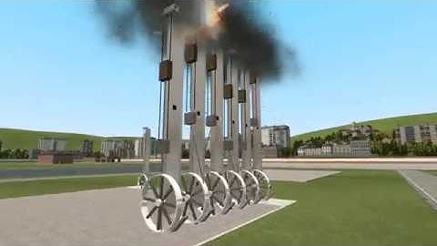 6 cylinder crosshead explosion powered prop engine