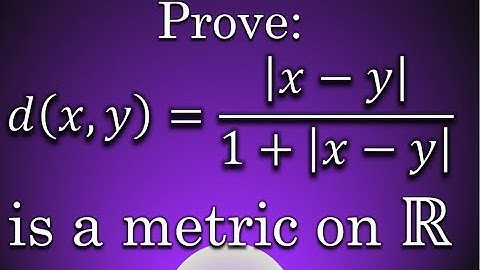 |x-y|/1+|x-y| is Metric Space Proof | Maths |Mad Teacher