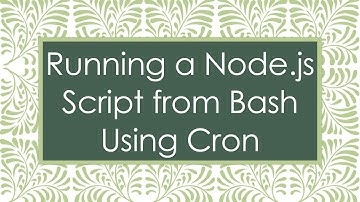 Running a Node.js Script from Bash Using Cron