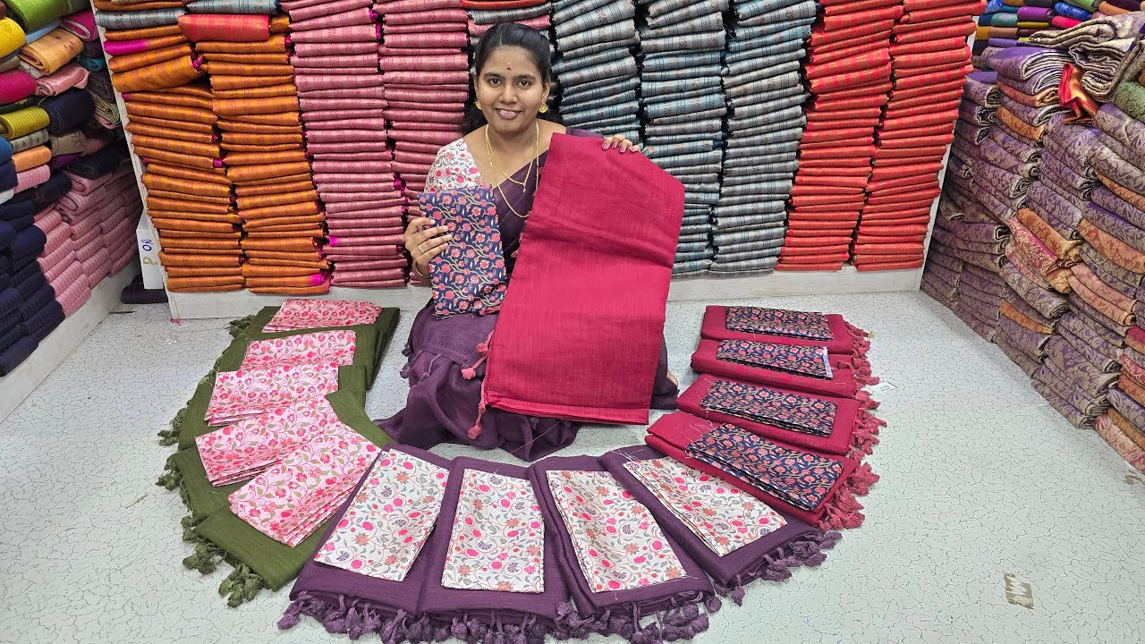 🔴Live| KHADI COTTON SAREES COLLECTION பார்க்கலாம் வாங்க🥰|Elampillai Sarees|🟢Order👉8973734361