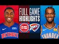 PISTONS At THUNDER FULL GAME HIGHLIGHTS October 30 2023 