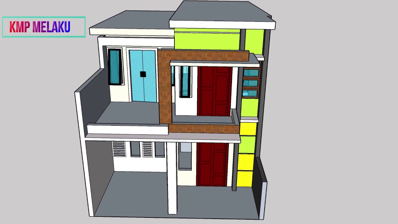 DESAIN RUMAH MINIMALIS 2 LANTAI 6X8 YouTube