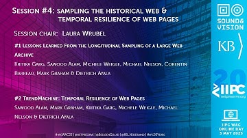 IIPC WAC 2023 ONLINE SESSION 4 Q&A: SAMPLING THE HISTORICAL WEB & TEMPORAL RESILIENCE OF WEB PAGES