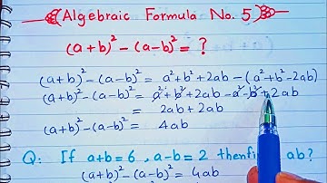 Basic Algebraic Formula