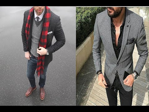Top Jacket Men Blazers Grey !! fashion mens Blazers !!