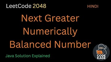 LeetCode 2048 | Next Greater Numerically Balanced Number | Solution Explained