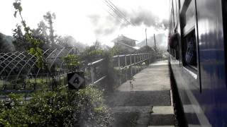 SL C56 & C57 arriving and leaving small station