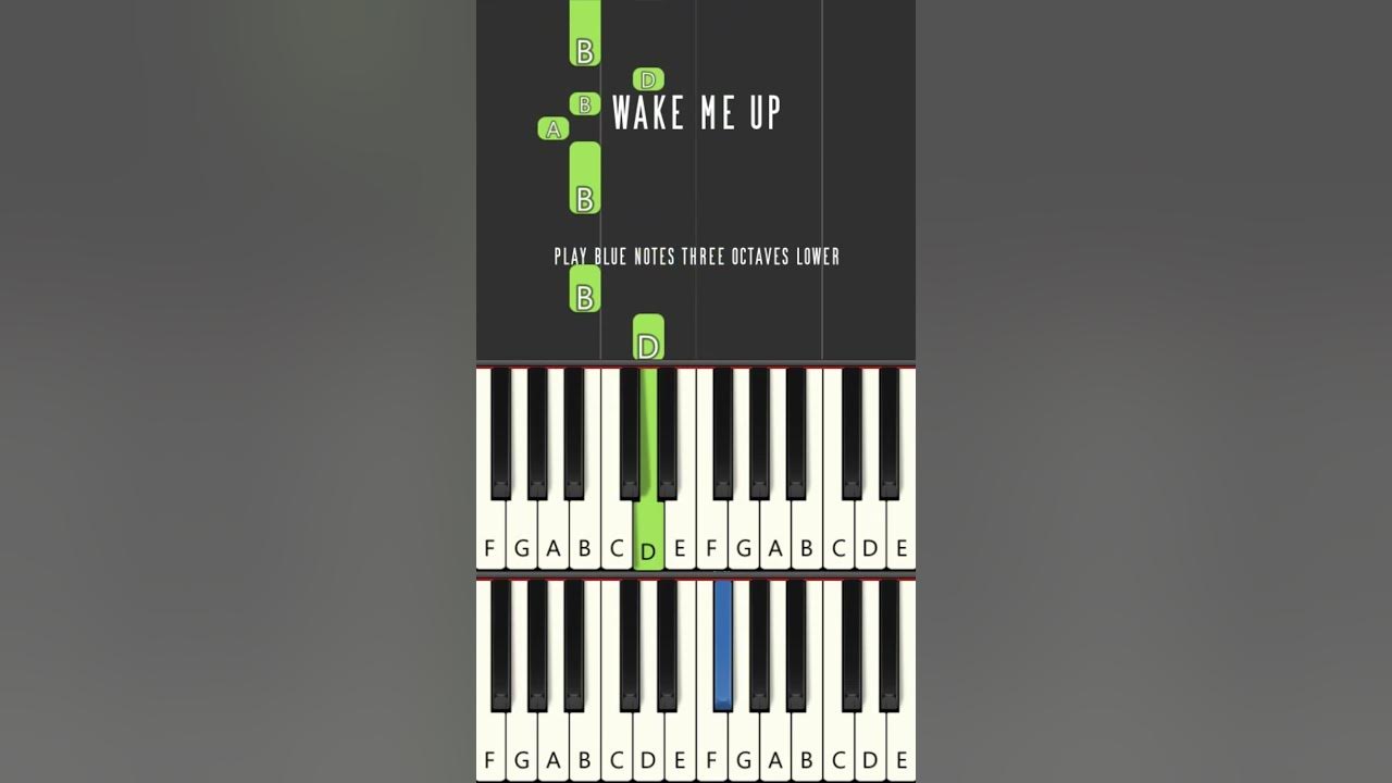 Avicii - WAKE ME UP #shorts easy piano cover/guide/lesson/tutorial