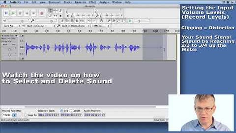 Activity 1 1st Recording Setting Input Levels - Video Guide to Audacity