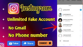 How to Make Unlimited Instagram Fake Account 2023,Instagram Par Unlimited Fake Account Kaise Banaye