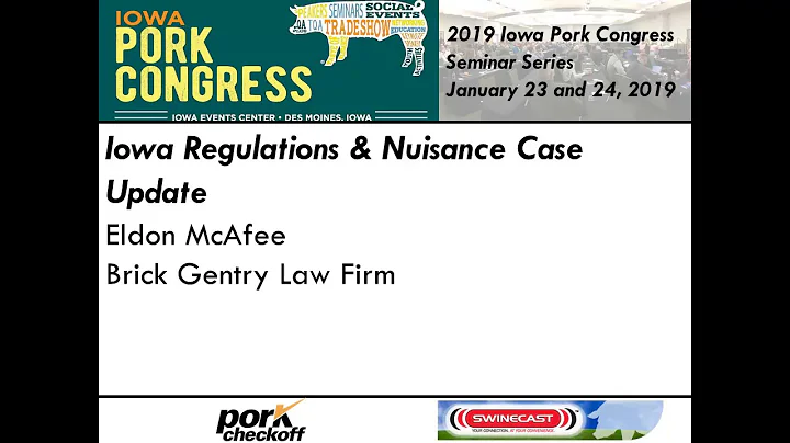 Eldon McAfee - Iowa Regulations & Nuisance Case Up...