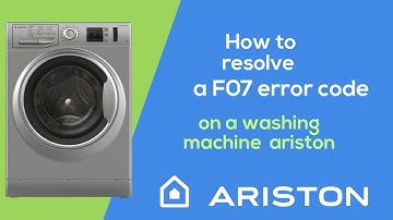 Tutorial:How to fix a f07  error code on a /ariston/indiset/whirlpool washing machine