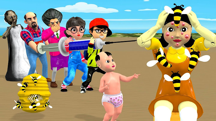 Scary Teacher 3D vs Squid Game Become Doctor Help Doll Bee Sting Treatment 5 Times Challenge