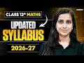 Class 12 Maths Latest Syllabus 2027 🚨 CBSE Latest Syllabus 📚