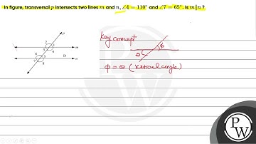 In figure, transversal \( p \) intersects two lines \( m \) and \( n, \angle 4=110^{\circ} \) an...