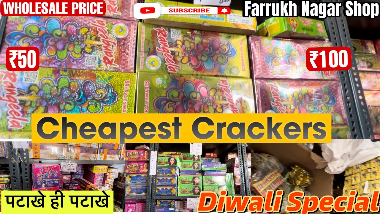 Cheapest Crackers😱 Farukh Nagar Shop wholesale And Retail Market