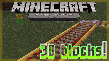 Mcpe [0.12.1] 3D blocks mod / 3D rails