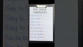 One Word Substitution Speak Smarter English #english #eduacion #edits #shorts