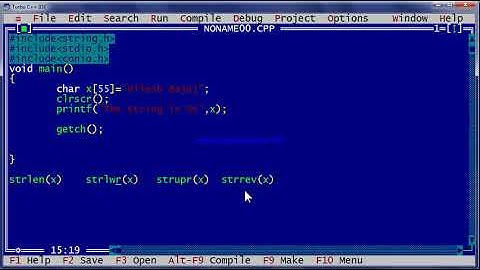 C : strset() string function (in Hindi)