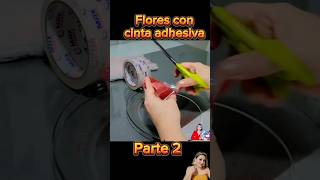 Flor navideña con cinta adhesiva #diy #navidad #manualidades