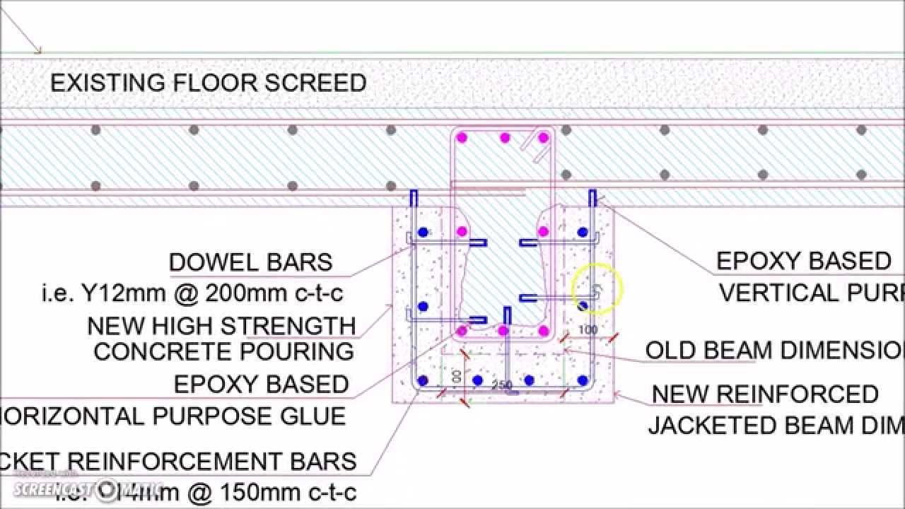 Reinforced Concrete Slab Beam Jacketing Details - YouTube