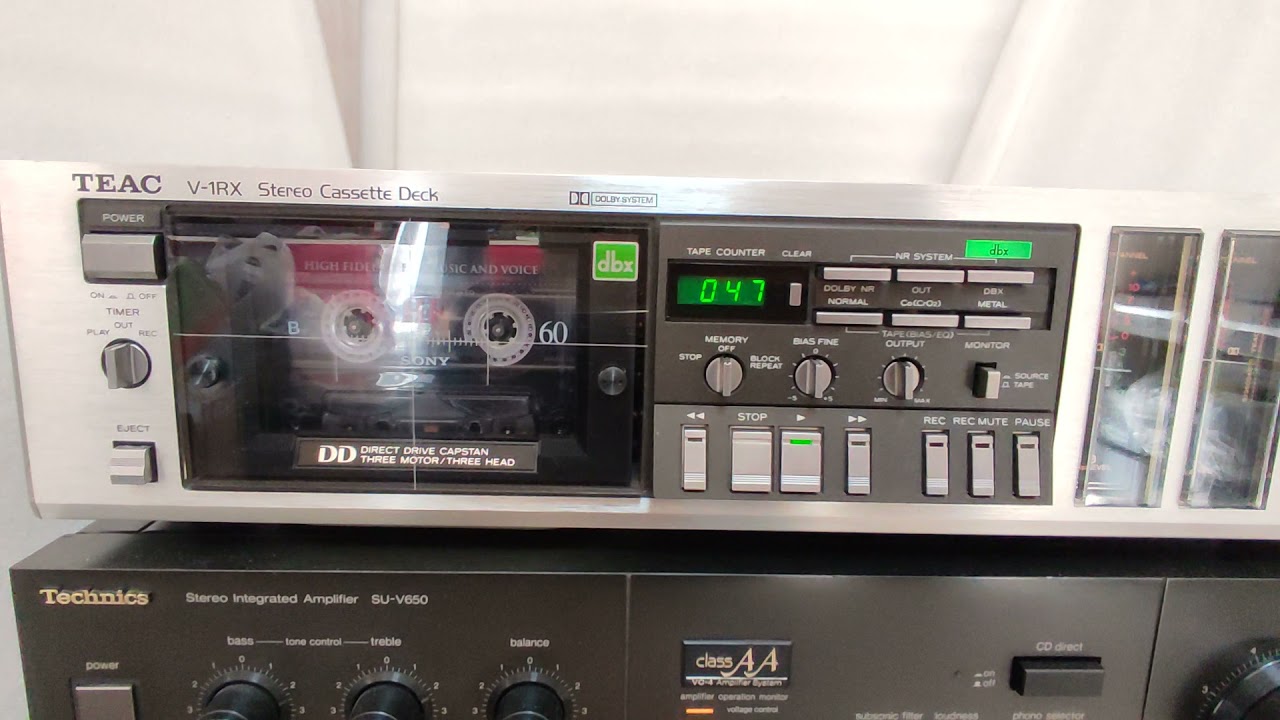 Teac V-1RX stereo cassette deck video dimostrativo del perfetto