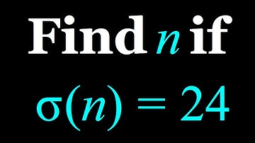 A Sigma Equation -- σ(n)