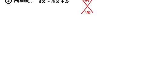 Factoring trinomials with a leading coefficient other than 1 (AC-method), Part 2