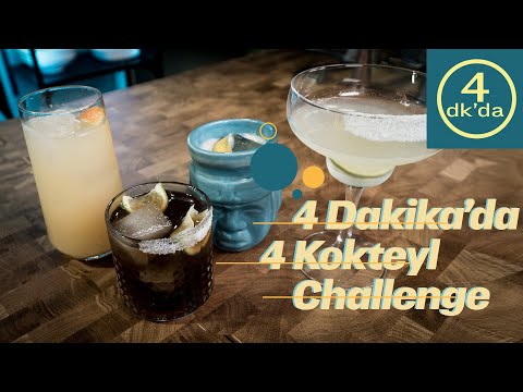 4 DAKİKADA 4 KOKTEYL CHALLENGE // Tekila ile Yapılan Kokteyl Tarifleri