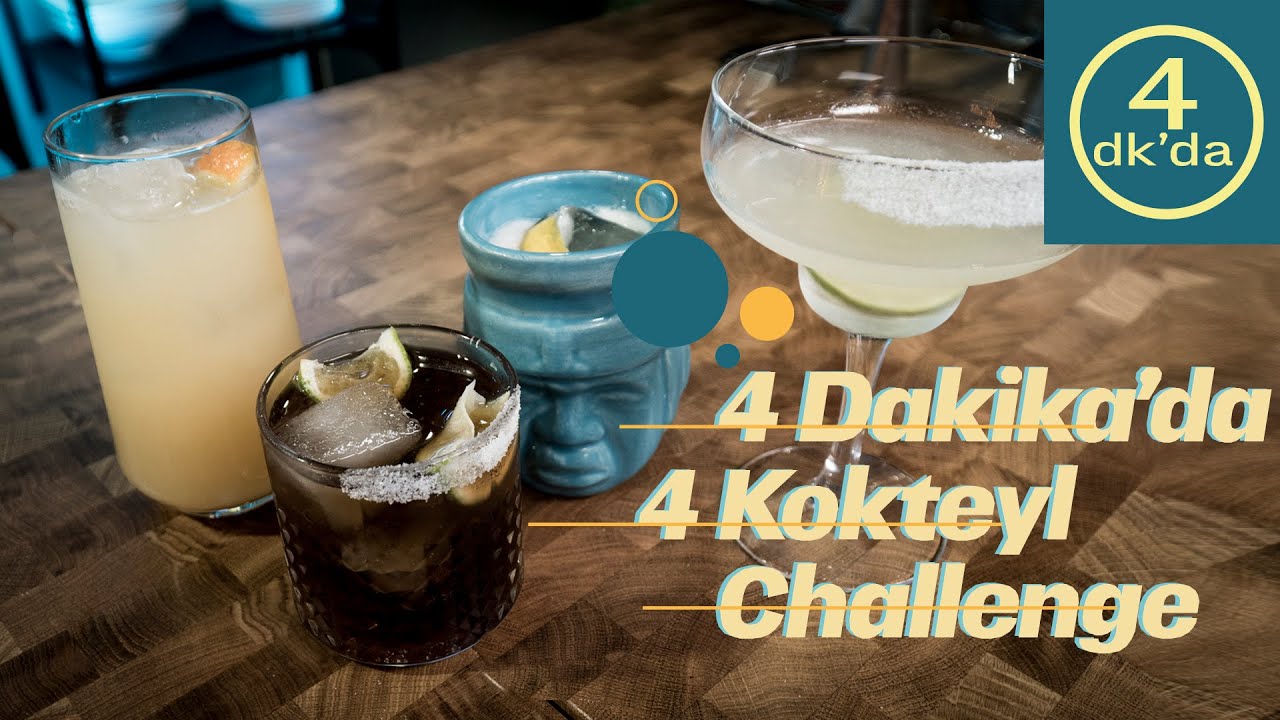 4 dakikada 4 kokteyl challenge tekila ile yapilan kokteyl tarifleri youtube