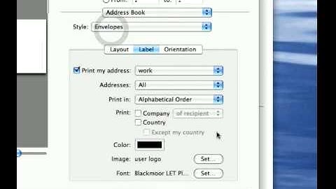Printing Envelopes Directly From Mac Address Book