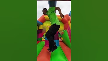 This is so much fun. #slide #bouncycastle #funtime #bouncyhouse #inflatable #weekend