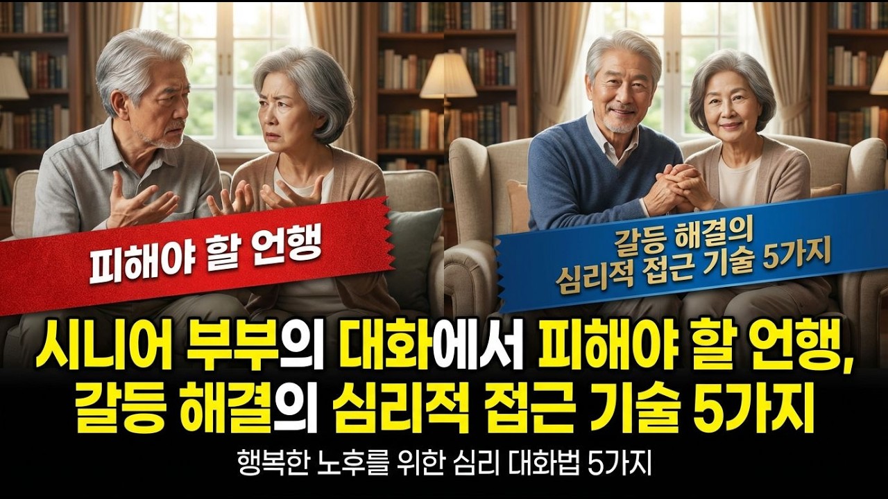 시니어 부부간 대화에서 피해야 할 언어,  갈등 해결의 심리적 접근 대화 기술 5가지