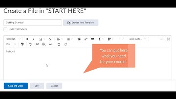 Roberts 7140 D2L How to Create a Start Here Folder
