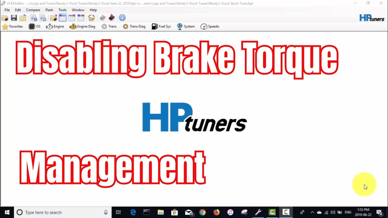 Disabling Brake Torque Management with HP Tuners YouTube