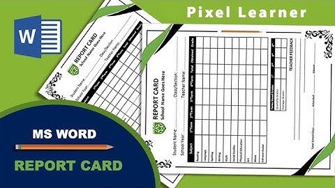 How to Design Printable School Report Card in MS Word | Create Report Card