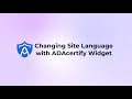 How To Change the Language of the ADACertify Widget